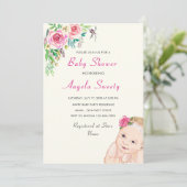 Funny Stork Baby Shower Invitation - I'm Coming (Standing Front)