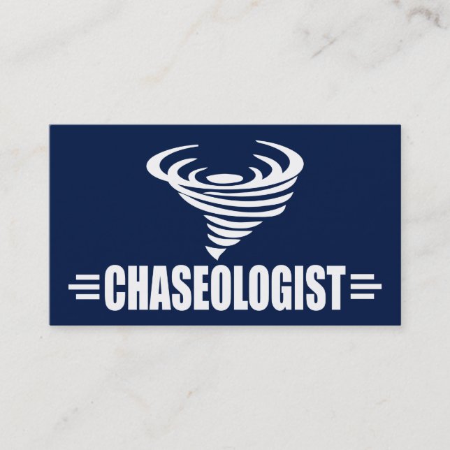 Funny Storm Chaser Tornado Twister Business Card (Front)