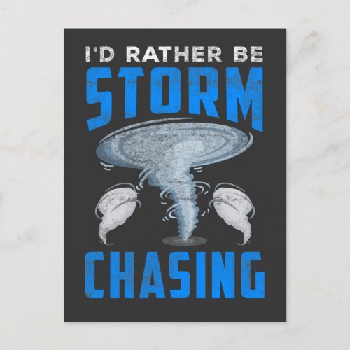 Funny Storm Chasing Meteorology Tornado Fan Postcard