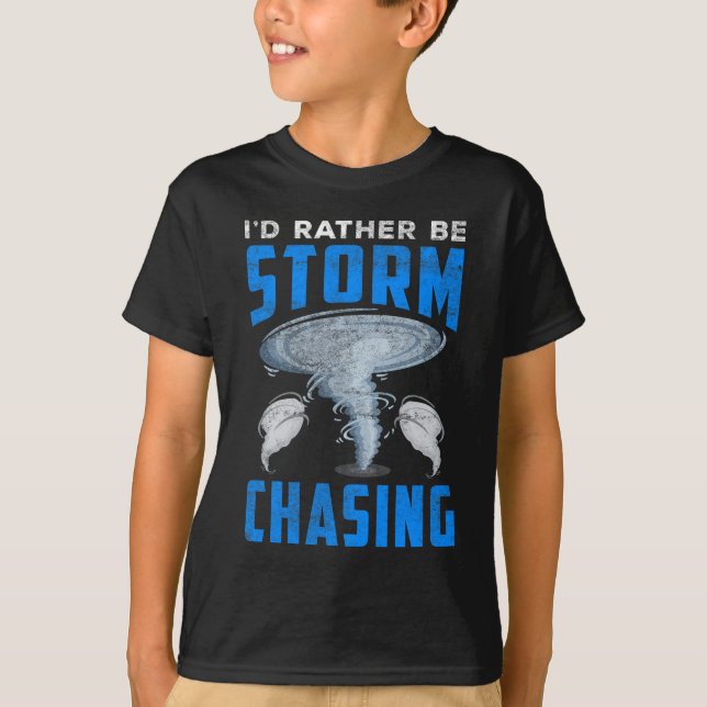 Funny Storm Chasing Meteorology Tornado Fan T-Shirt (Front)