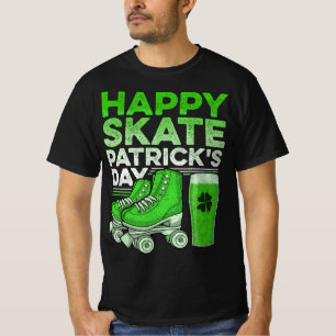 Funny StPatrick's Day Roller Skates Beeer  T-Shirt