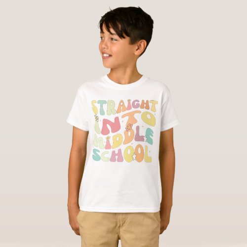 funny Straight Into Middle School humor boys T_Shirt