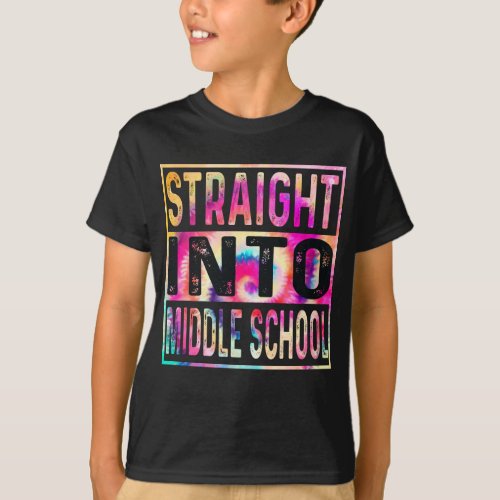 funny Straight Into Middle School humor T_Shirt
