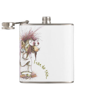 Funny, Straight Jacket & Bugeyed, 'I Can Do This' Flask