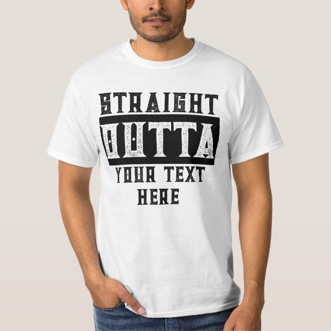 Funny 'Straight Outta Your Text' Parody T-Shirt (Front)