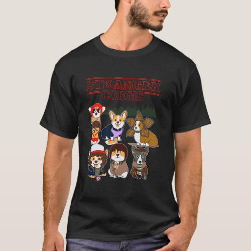 Funny Stranger Corgis Things T_Shirt