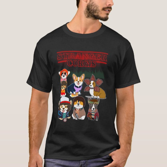 Funny Stranger Corgis Things T-Shirt (Front)