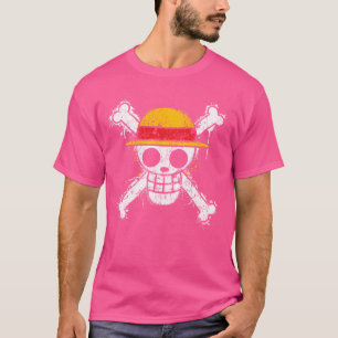 Funny Straw Hats Pirate Skull And Crossed Bones T-Shirt