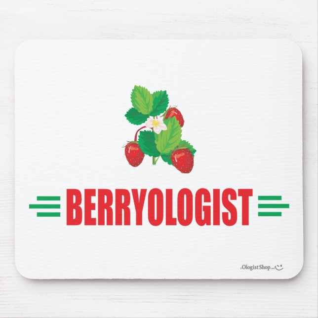 Funny Strawberries Mouse Pad (Front)