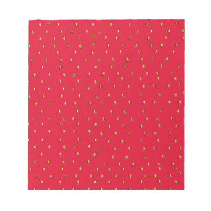 Funny strawberry background red notepad