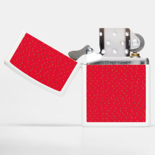 Funny strawberry background red zippo lighter