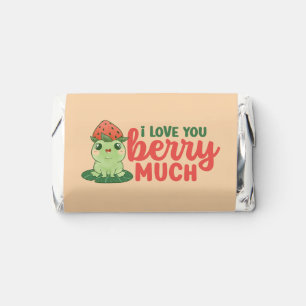 Funny Strawberry Frog I Love You Valentine's Day Hershey's Miniatures