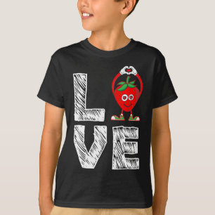 Funny Strawberry Fruit Lover Eater - I Love Strawb T-Shirt