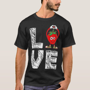 Funny Strawberry Fruit Lover Eater - I Love Strawb T-Shirt