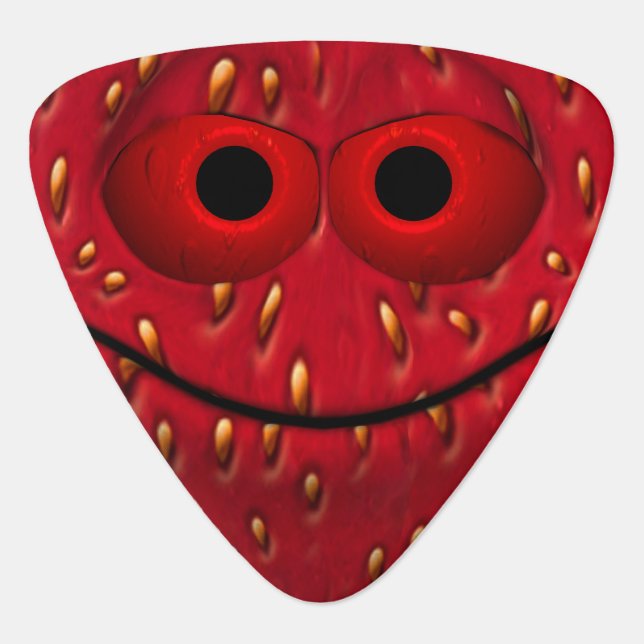 Funny Strawberry Guitar Pick (Front)