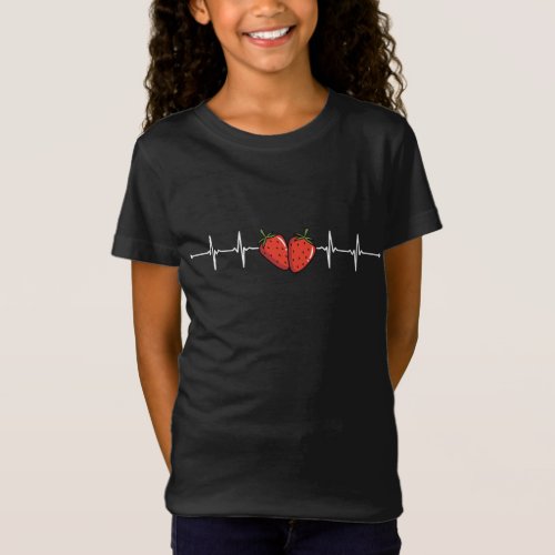 Funny Strawberry Heartbeat Apparel Strawberry Milk T_Shirt