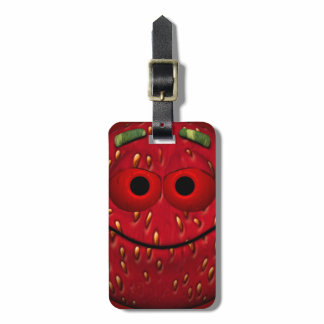 Funny Strawberry Luggage Tag