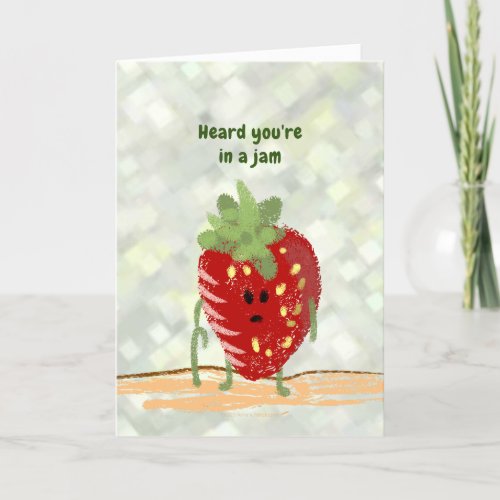 Funny Strawberry Pun Hip Knee Surgery Get Well Card