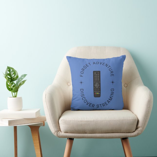 Funny Streaming Throw Pillow | TV or Movie Fan (Chair)