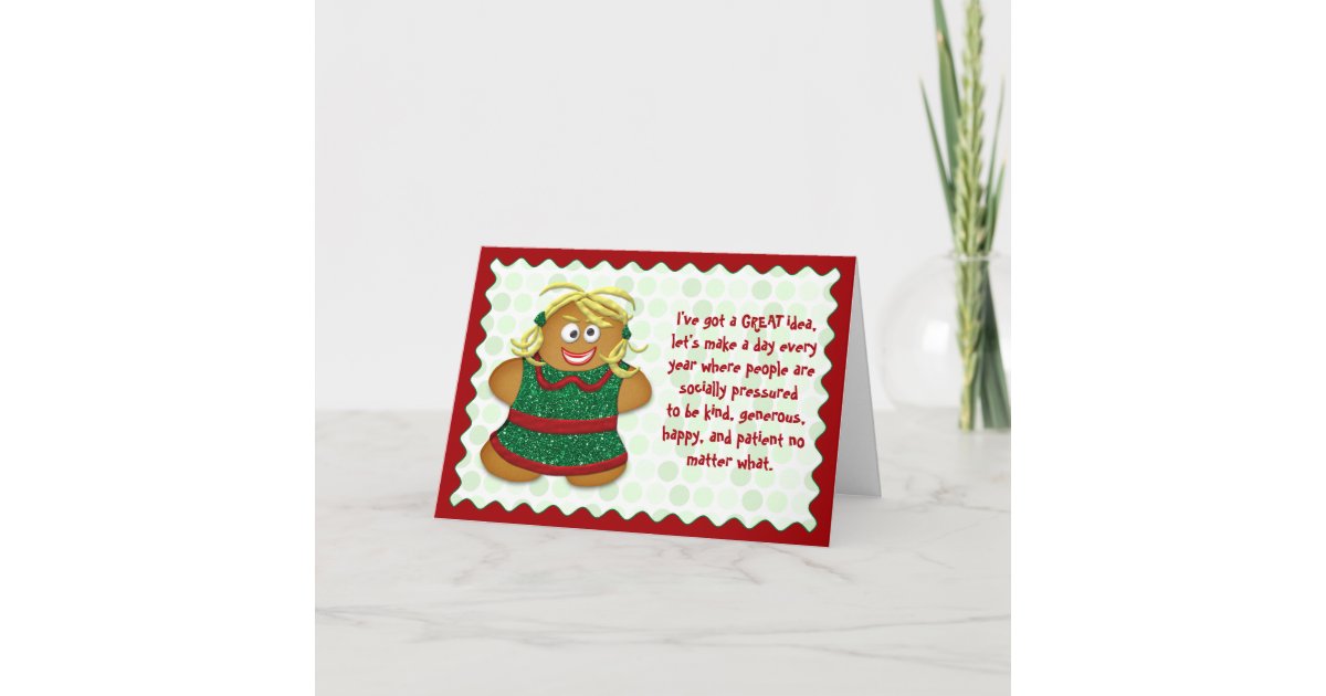Funny Stress Free Christmas Greeting Card | Zazzle