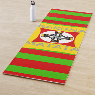 Funny Stretching Style Hakuna Matata Yoga Mat