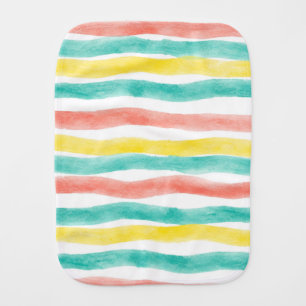 Funny Stripe, by Natasha Us Baby Burp Cloth