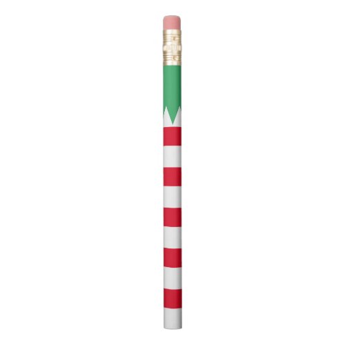 Funny striped elf suit Christmas pencils