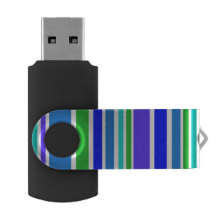 Funny Stripes colored IV + your background color Flash Drive