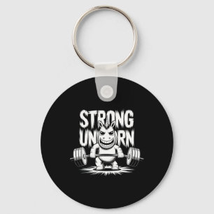 Funny Strong Crucifix Lifting Unicorn Keychain
