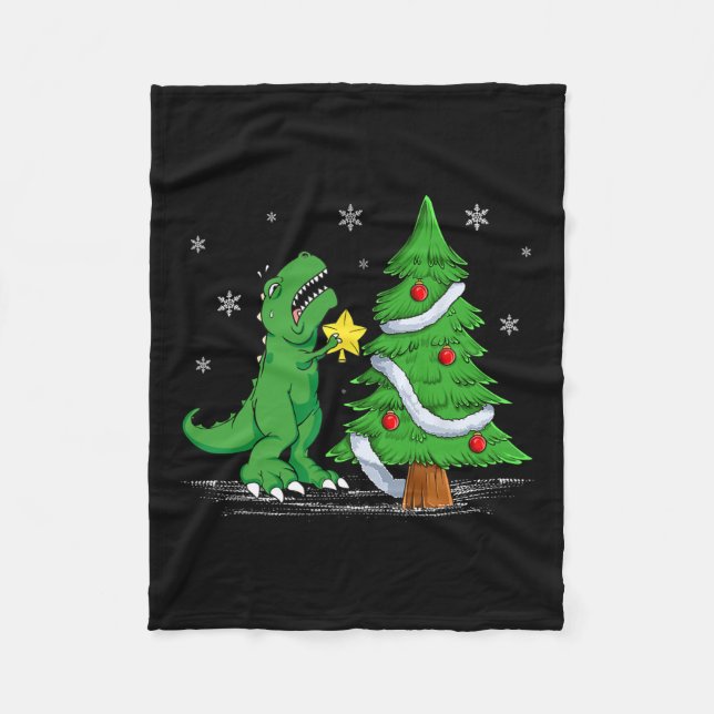 Funny Struggle Is Real Dinosaur T-rex Dino Christm Fleece Blanket (Front)