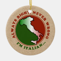 Funny Stubborn Italian Ornament