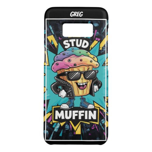 Funny Stud Muffin graffiti rock  roll colorful Case_Mate Samsung Galaxy S8 Case