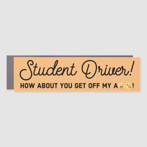 Funny Student Driver Bumper Magnet Teen Driver Car Magnet