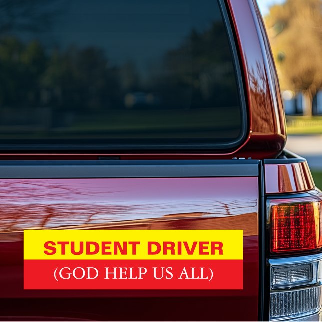 Funny Student Driver God Help us All  Bumper Sticker (Funny Student Driver God Help us All Bumper Sticker)