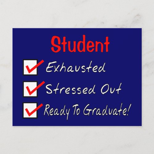 Funny Student Gifts Ready To Graduate Announcement Postcard