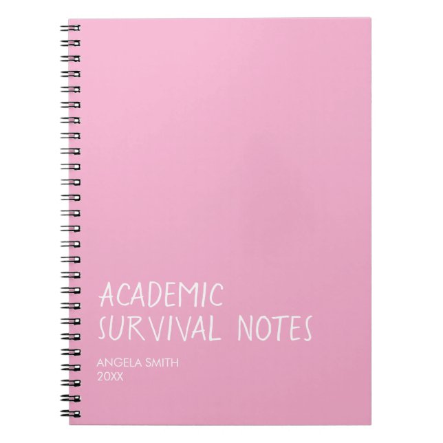 Funny Student Notebook, Study Humor Journal, Back  Notebook (Front)