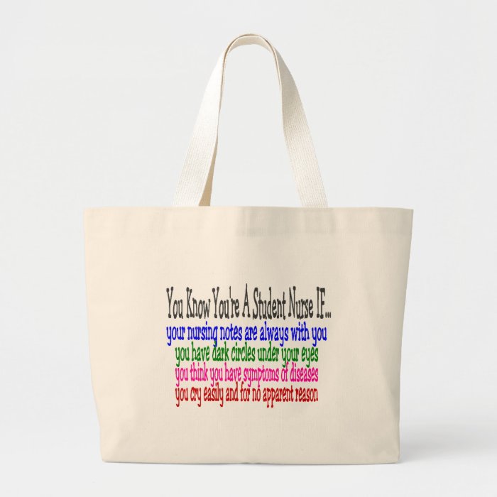 Funny Student Nurse Sayings T Shirts and Gifts Tote Bags