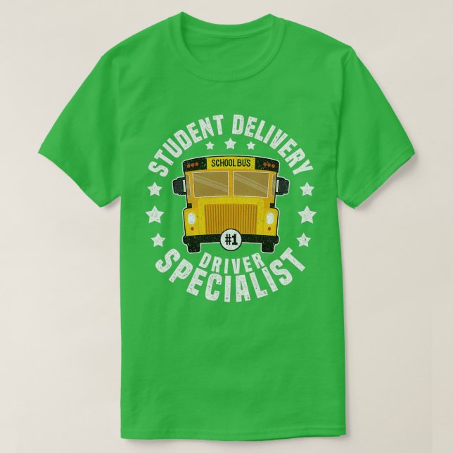 Funny Students BusDriver School Bus Drivers Design T-Shirt (Design Front)