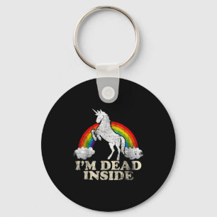 Funny Stuff - Unicorn I'm Dead Inside Sarcastic De Keychain