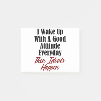 Funny Stupidity Design Good Attitude Idiots Jerks Post-it Notes