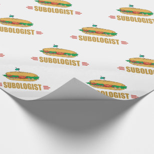 Funny Sub Sandwich Wrapping Paper