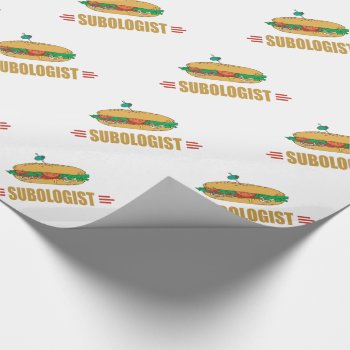 Funny Sub Sandwich Wrapping Paper by OlogistShop at Zazzle