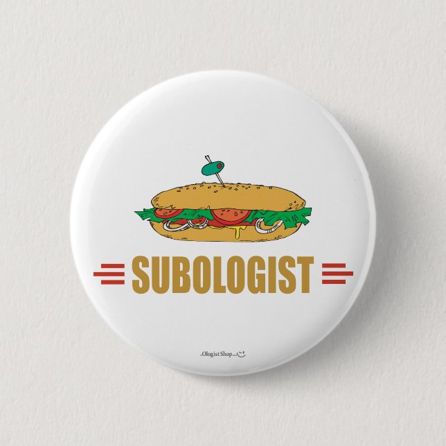 Funny Submarine Sandwich Button (Front)