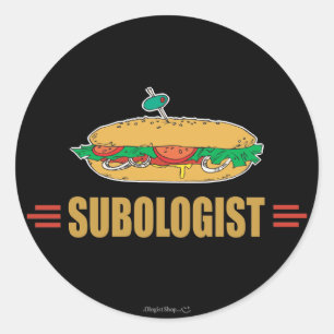 Funny Submarine Sandwich Classic Round Sticker