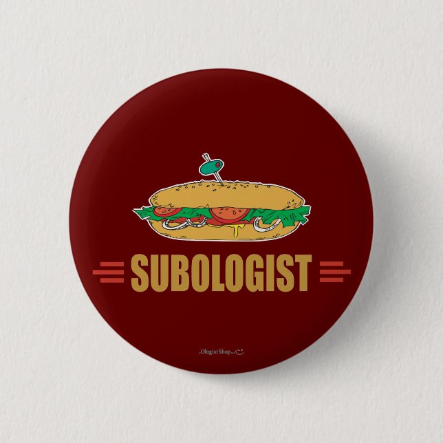Funny Submarine Sandwich Pinback Button (Front)