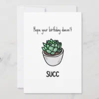 You Succ Succulent Plant Sticker - Unique Gifts - Tiny Bee Cards