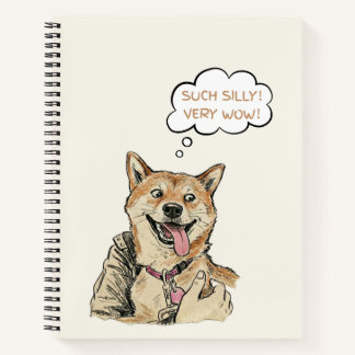 Funny "Such Silly Very Wow" Shiba Inu Doge MemeArt Notebook