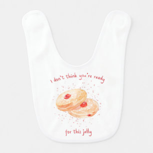 Funny Sufganiyot Jelly Donut Cute Hanukkah Baby Bib