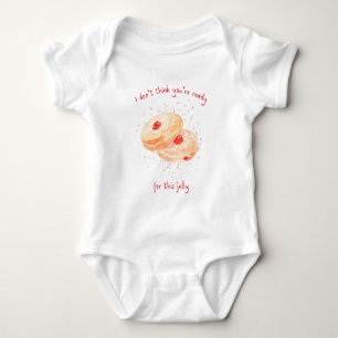 Funny Sufganiyot Jelly Donut Cute Hanukkah Baby Bodysuit