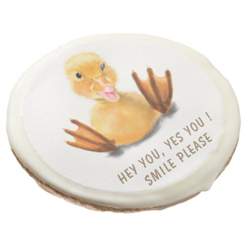Funny Sugar Cookie Happy Playful Duck _ Smile